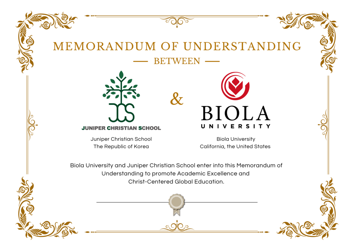 BIOLA University 공식 MOU 체결